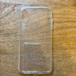 Clear glitter iPhone XS Max case